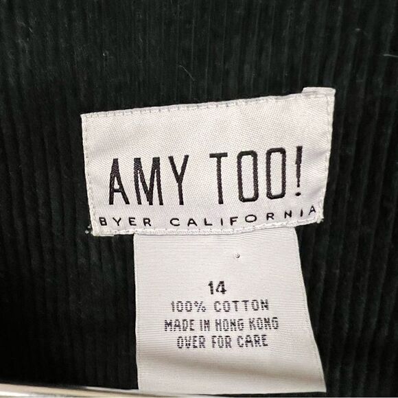 Amy Too dark green mod corduroy dress. Size 14 - Picture 5 of 7